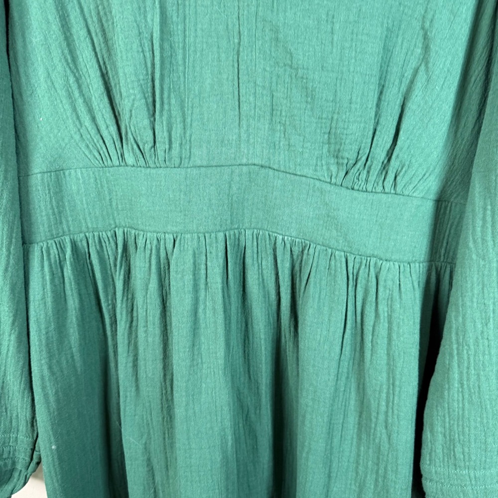 Boden NWT Eve Eden Green Sleeved Double Cloth V-Neck Midi Dress 14R - Picture 10 of 14